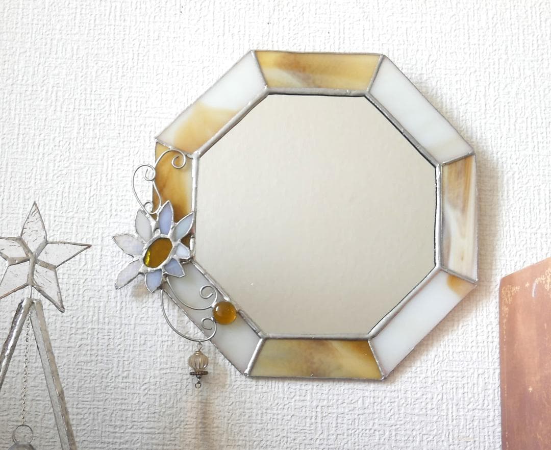 ✴︎:.Uさん専用ベージュの八角形鏡♪