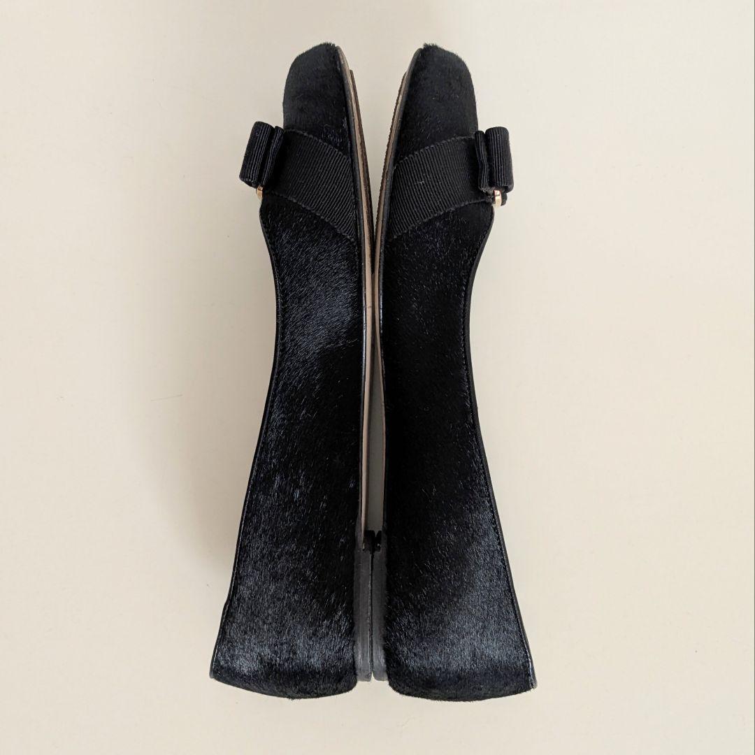 フェラガモ ヴァラ リボン パンプス ヴァリナ フラットシューズ 8C 収納袋付