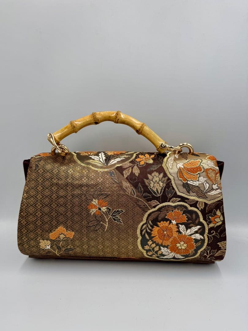 ハンドメイド　帯リメイクバッグ　ハンド バッグ 2way #409