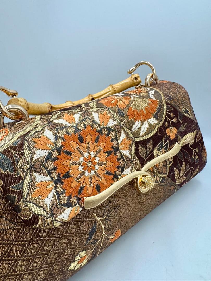 ハンドメイド　帯リメイクバッグ　ハンド バッグ 2way #409