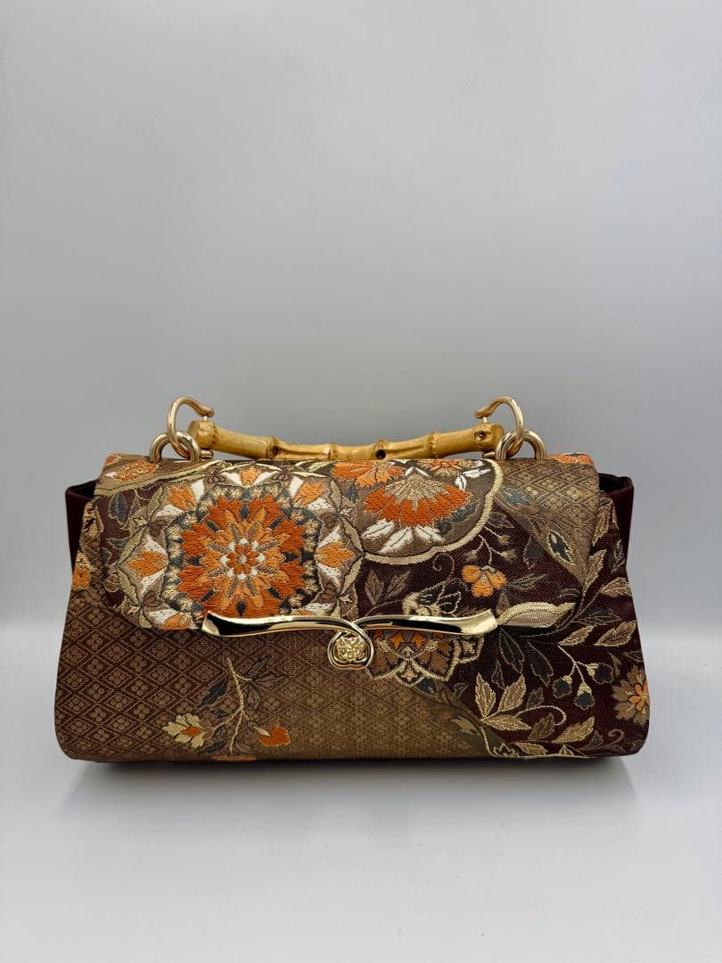 ハンドメイド　帯リメイクバッグ　ハンド バッグ 2way #409