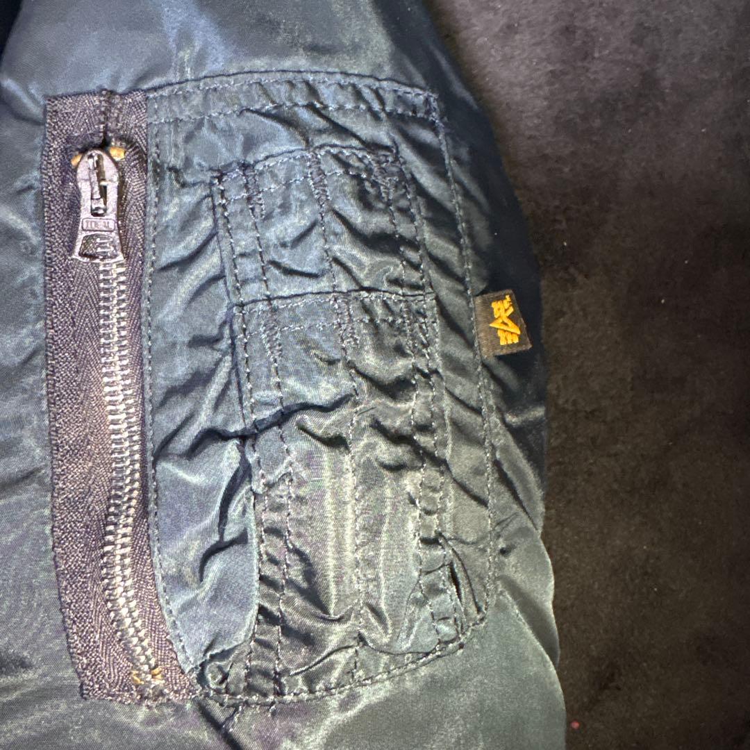 アルファ　90s ma-1 フライトジャケット　USA製　ネイビー