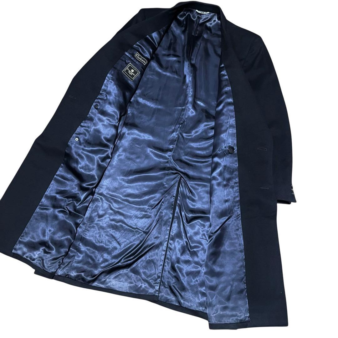 美品 イタリア製 ゼニヤ カシミヤ90% ダブルブレスト コート 50