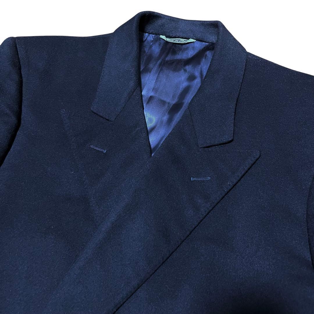 美品 イタリア製 ゼニヤ カシミヤ90% ダブルブレスト コート 50