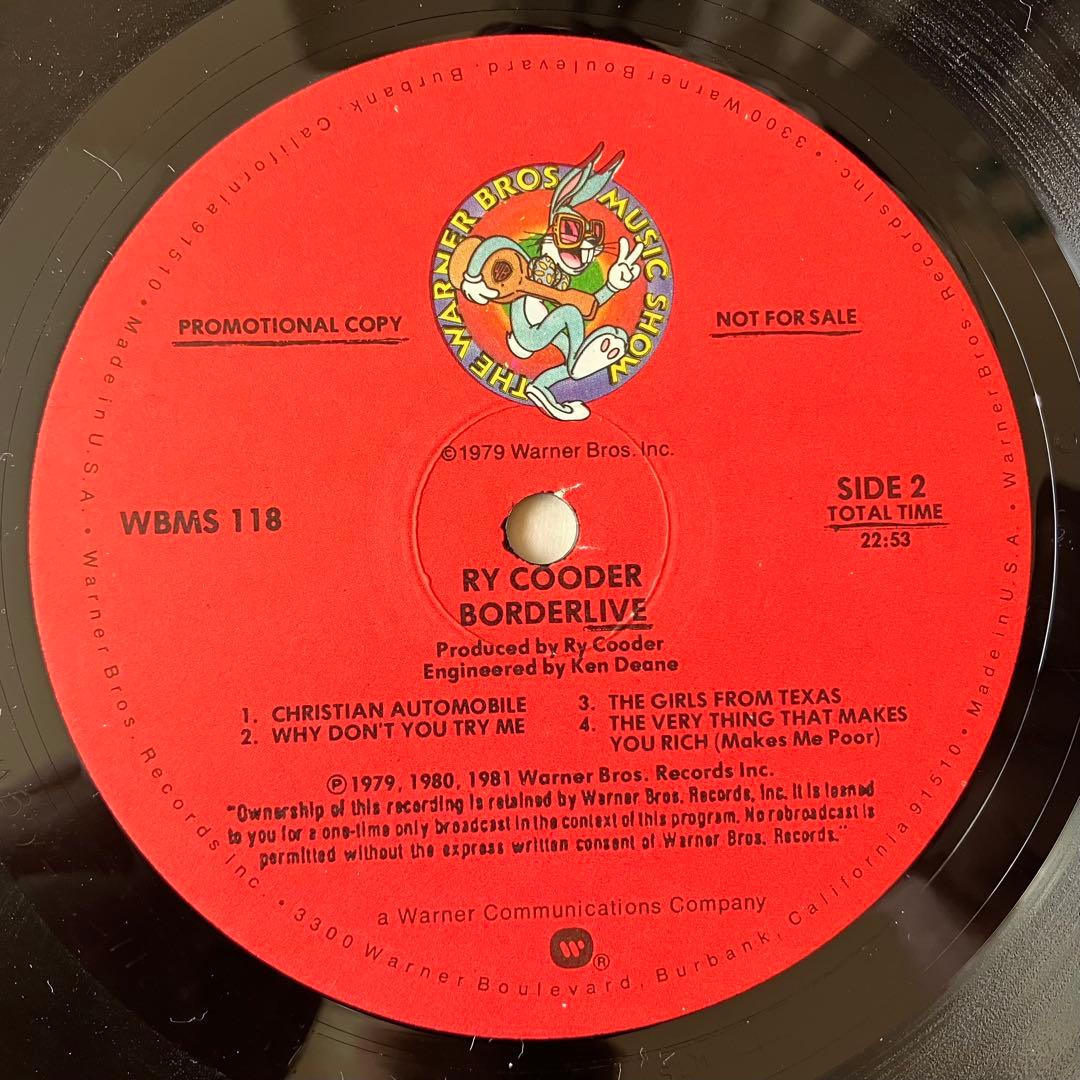 ライ・クーダー 最難関FMライブ音源BORDERLIVE ワーナーオリジナル