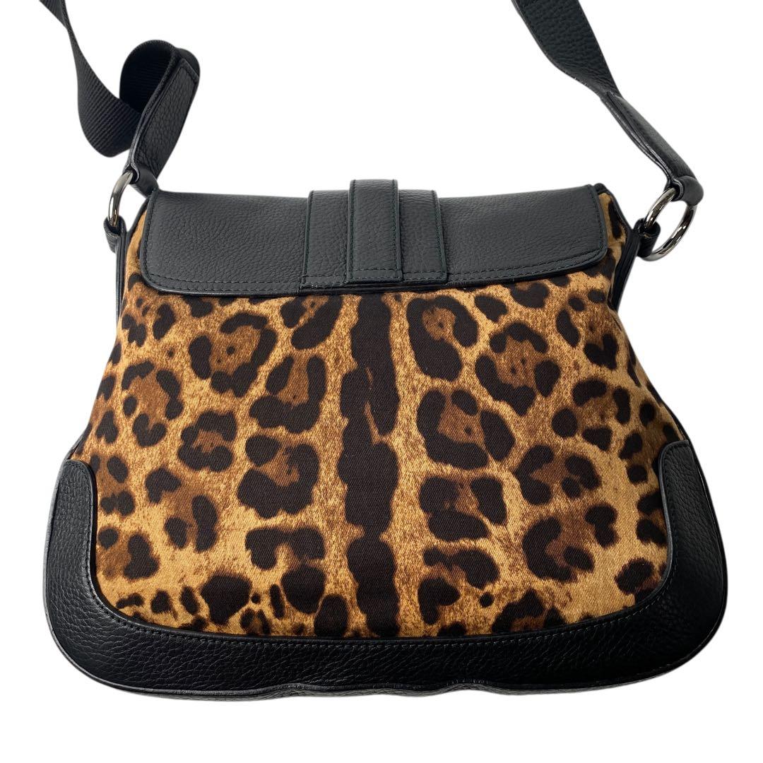 美品 ドルチェアンドガッバーナ D&G ショルダーバッグ レオパード 斜めがけ