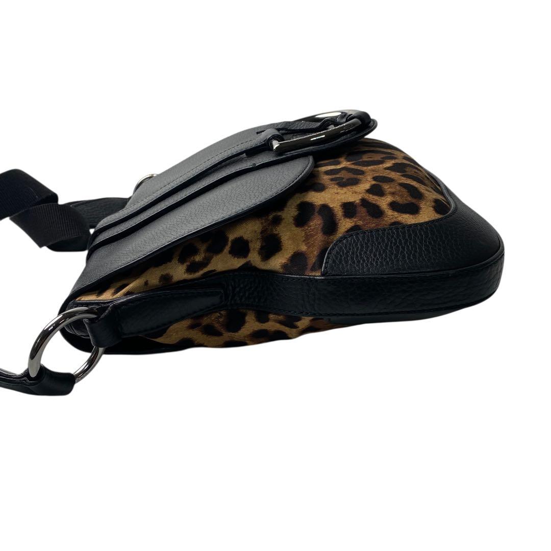 美品 ドルチェアンドガッバーナ D&G ショルダーバッグ レオパード 斜めがけ