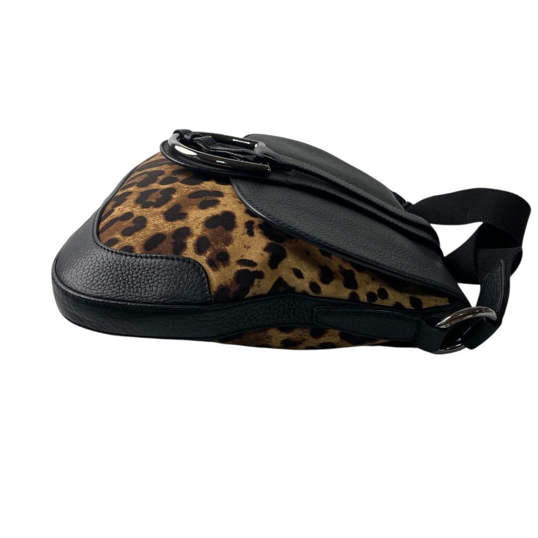 美品 ドルチェアンドガッバーナ D&G ショルダーバッグ レオパード 斜めがけ