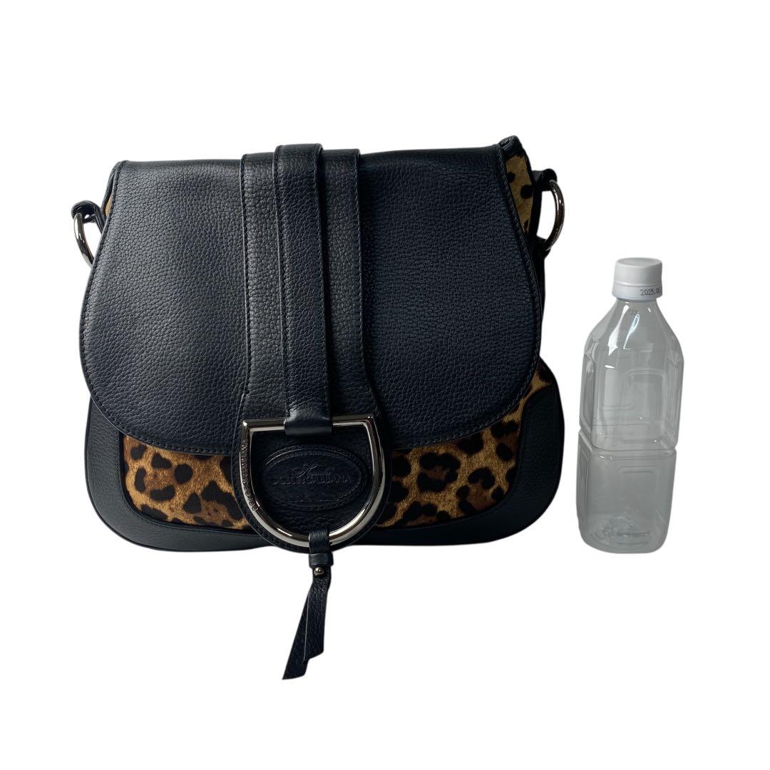 美品 ドルチェアンドガッバーナ D&G ショルダーバッグ レオパード 斜めがけ