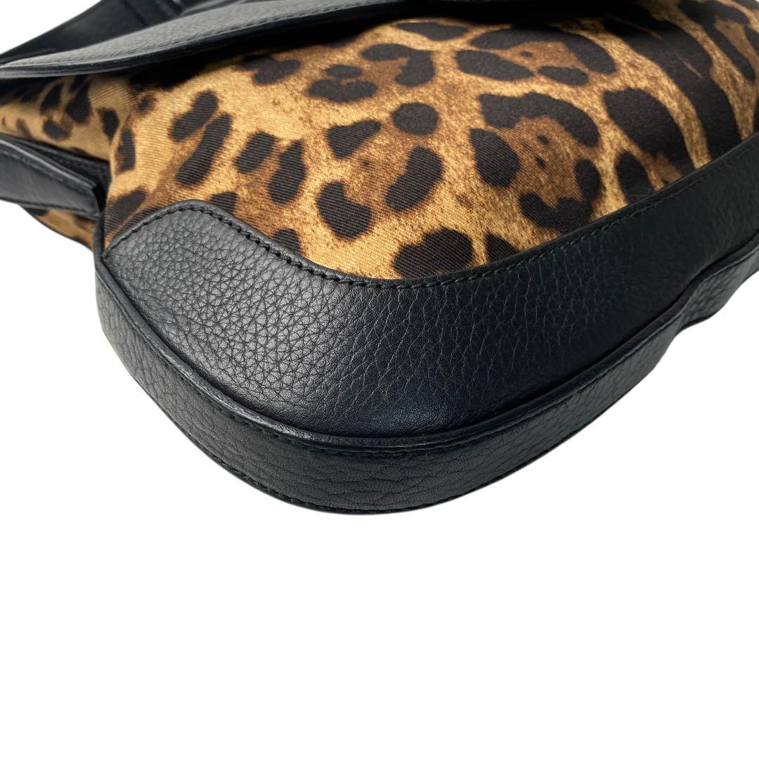 美品 ドルチェアンドガッバーナ D&G ショルダーバッグ レオパード 斜めがけ