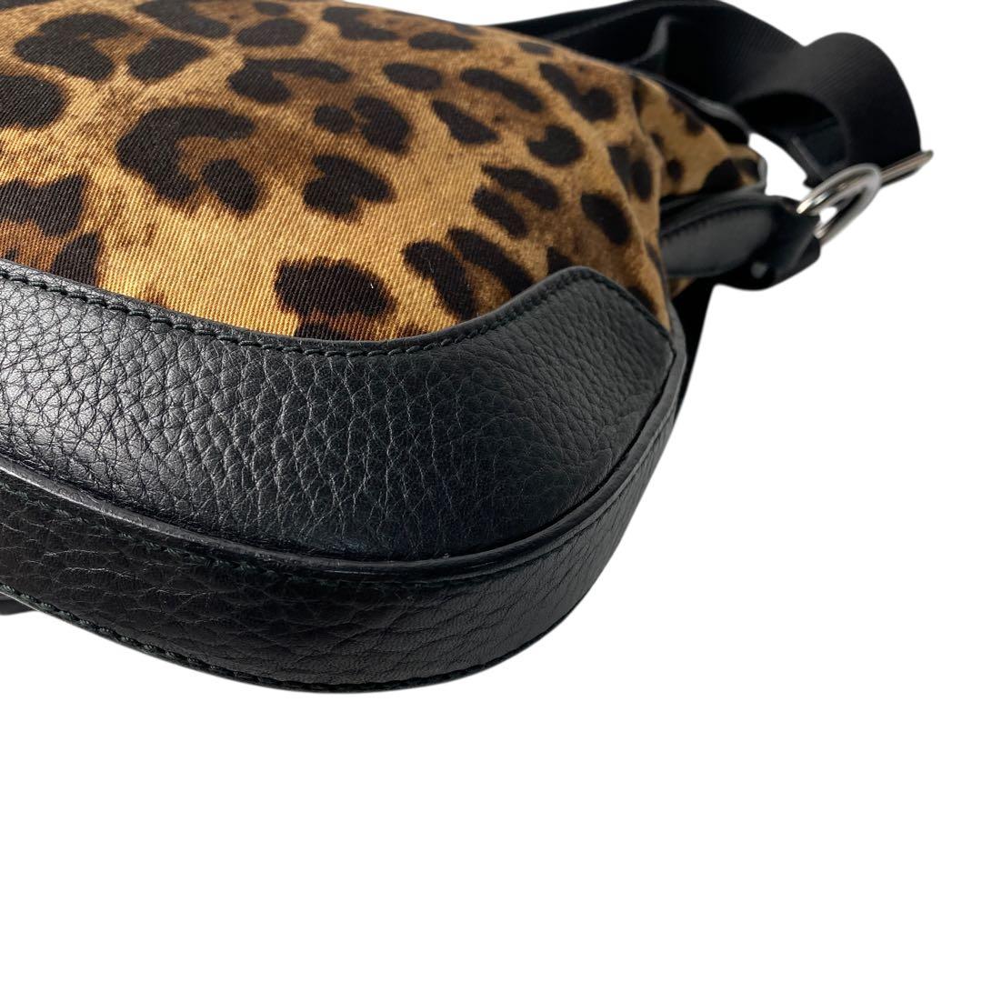 美品 ドルチェアンドガッバーナ D&G ショルダーバッグ レオパード 斜めがけ