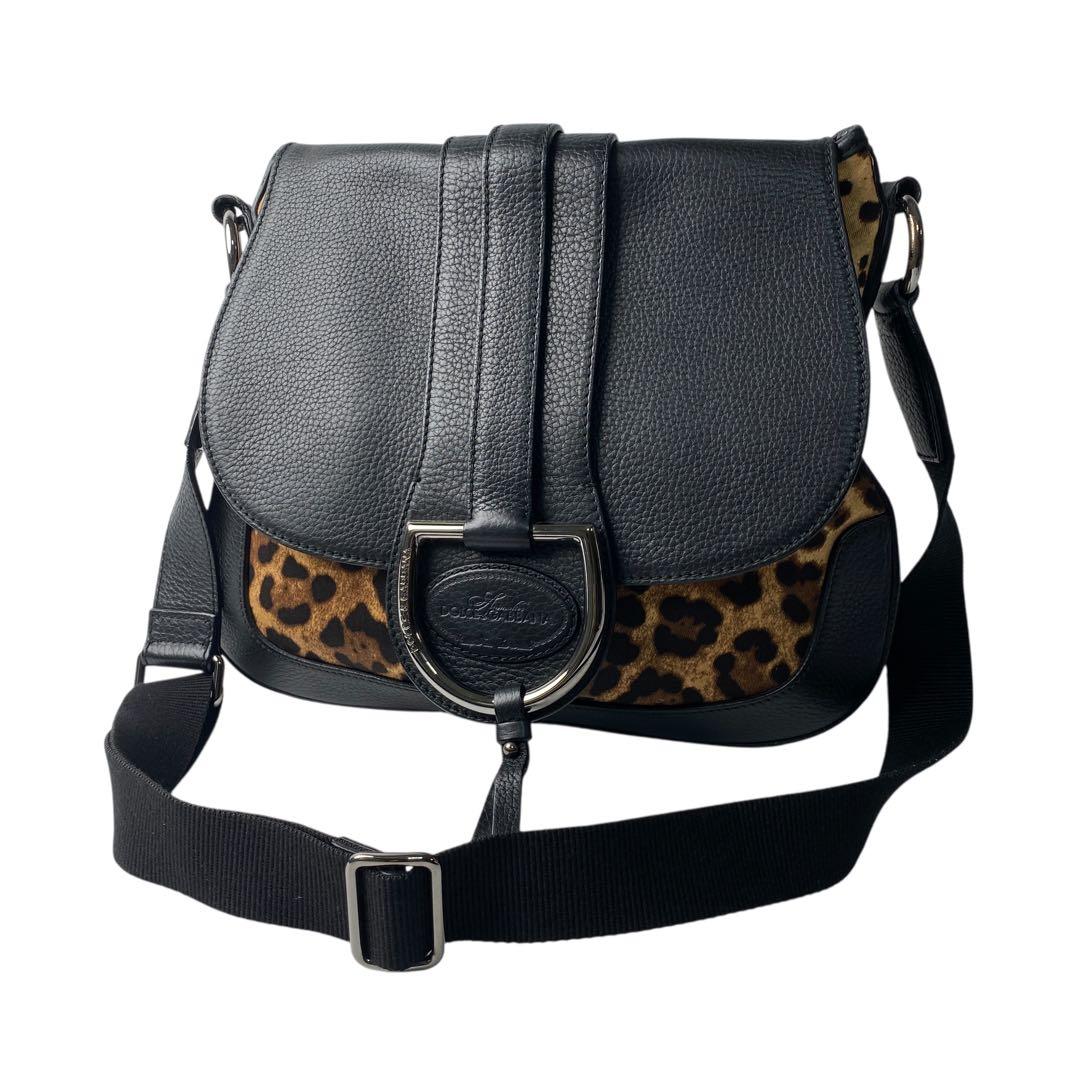美品 ドルチェアンドガッバーナ D&G ショルダーバッグ レオパード 斜めがけ
