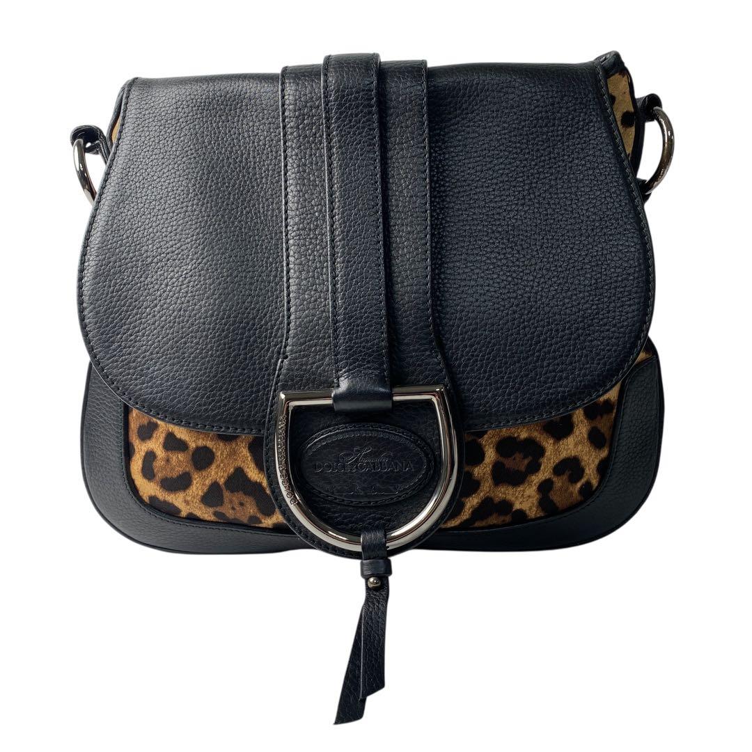 美品 ドルチェアンドガッバーナ D&G ショルダーバッグ レオパード 斜めがけ