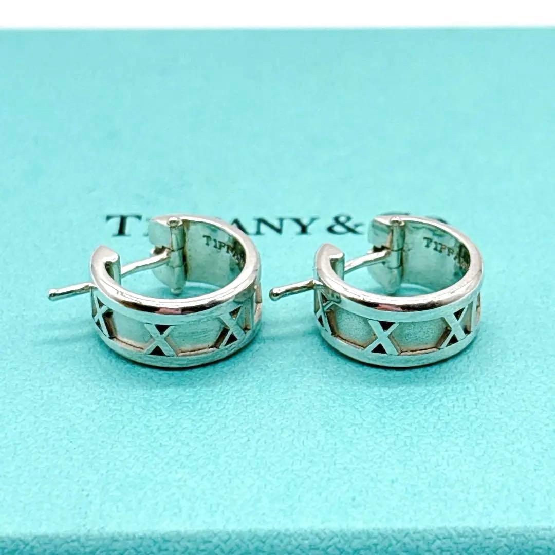 美品 ティファニー アトラス フープ ピアス シルバー 925 ローマ数字