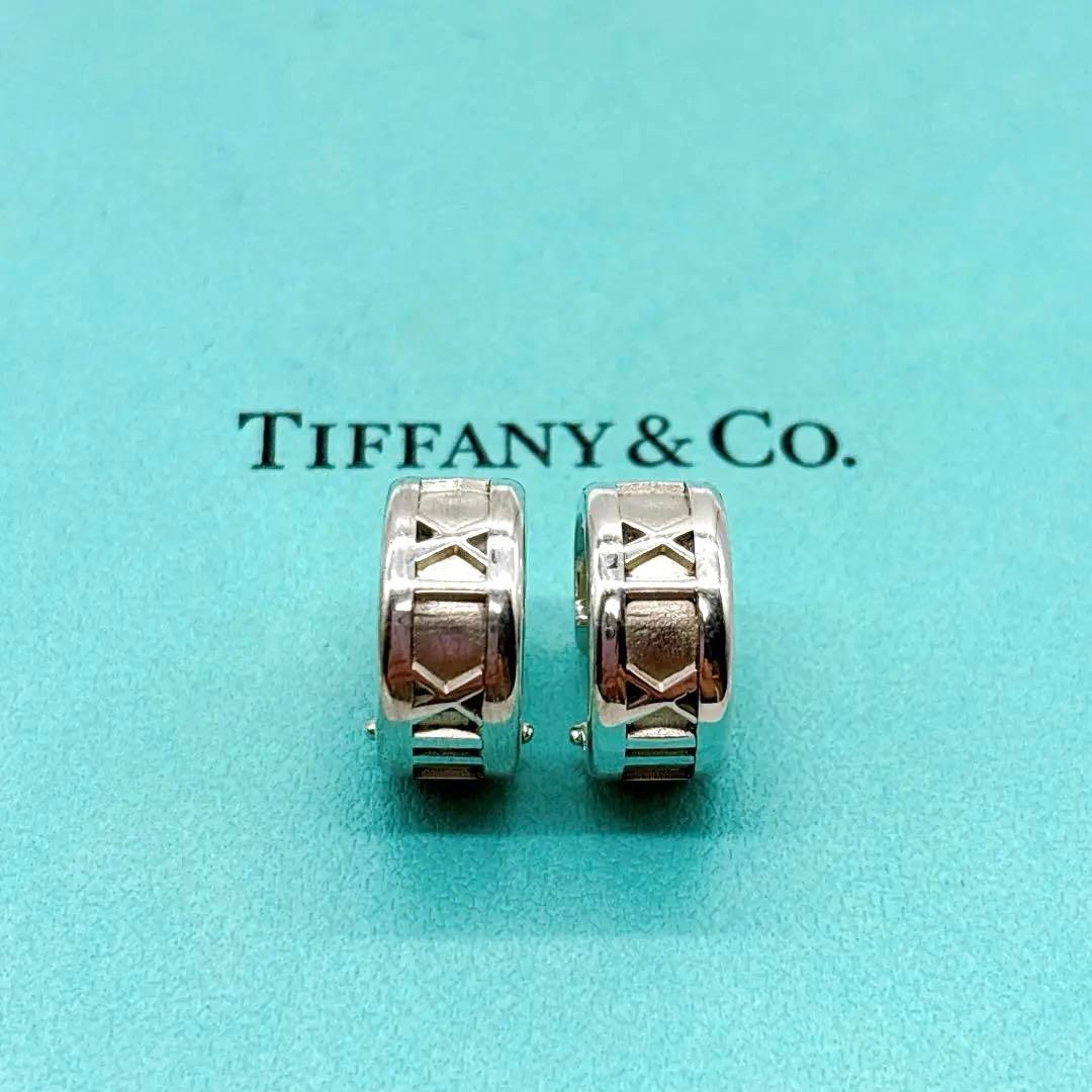 美品 ティファニー アトラス フープ ピアス シルバー 925 ローマ数字