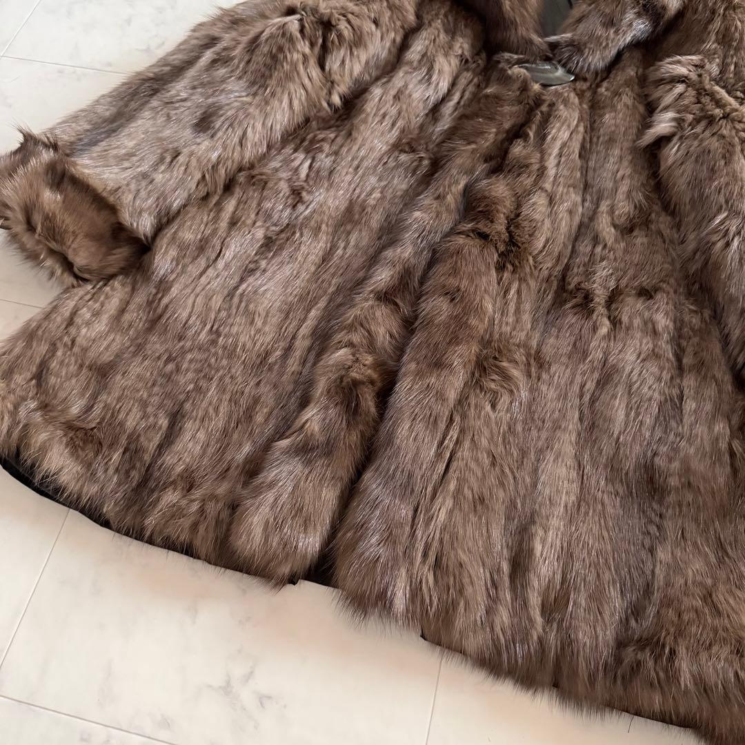 ロシアンセーブル 2way リバーシルブル ファーコート なめし柔らか