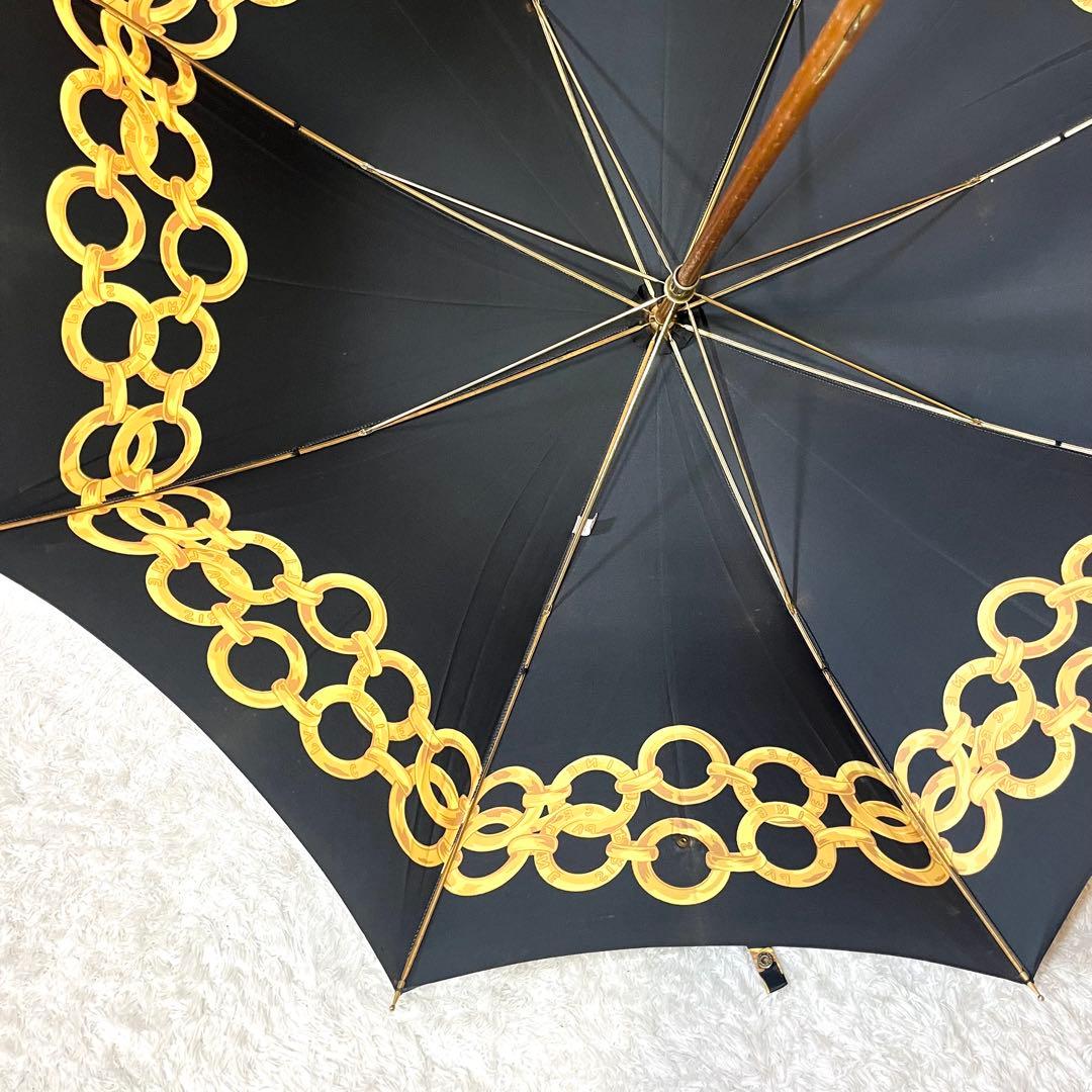 ✨激レア✨CELINE 長傘 チェーン柄 ブラック ヴィンテージ