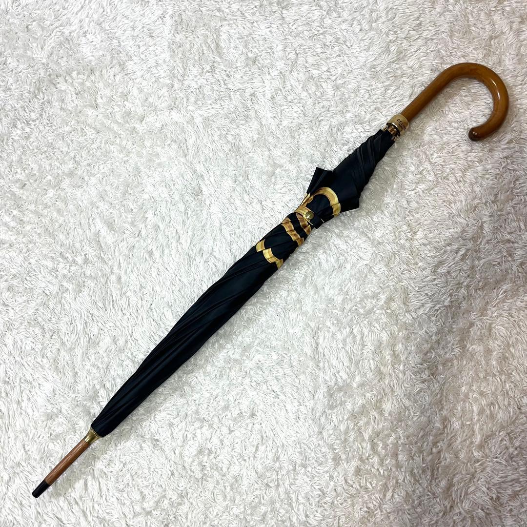 ✨激レア✨CELINE 長傘 チェーン柄 ブラック ヴィンテージ