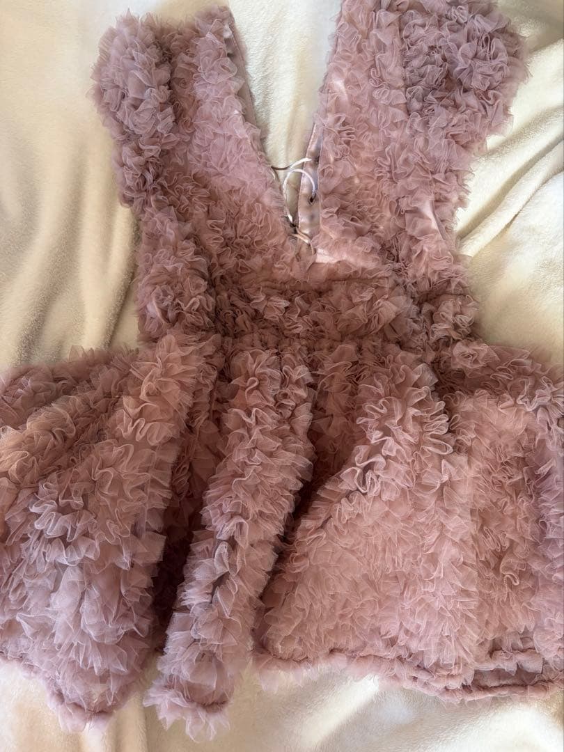 poláura ポローラ フラワーぺプラムバックリボンチュニック　ピンク