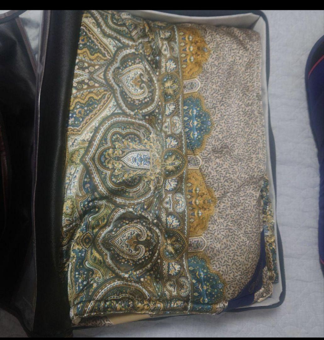 西川　近江手挽き真綿肌がけふとん　羽毛