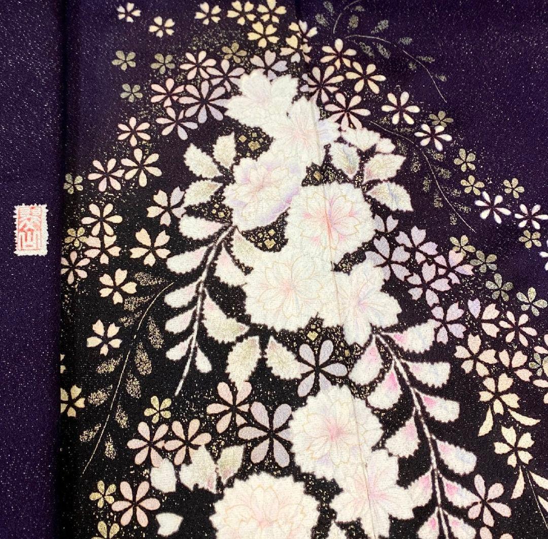 プロフ必読☆翠山工房☆辻が花☆絞り☆銀通し☆金彩