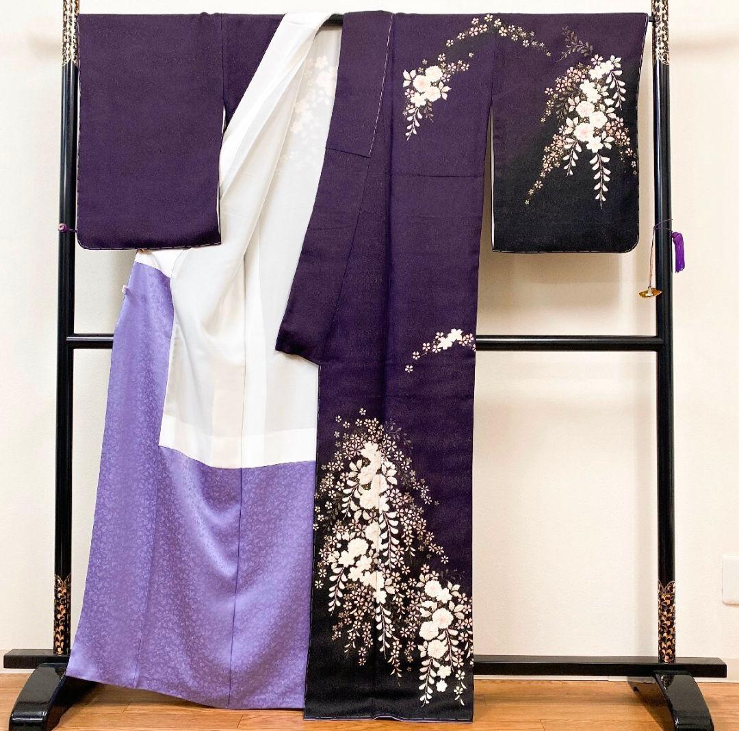 プロフ必読☆翠山工房☆辻が花☆絞り☆銀通し☆金彩