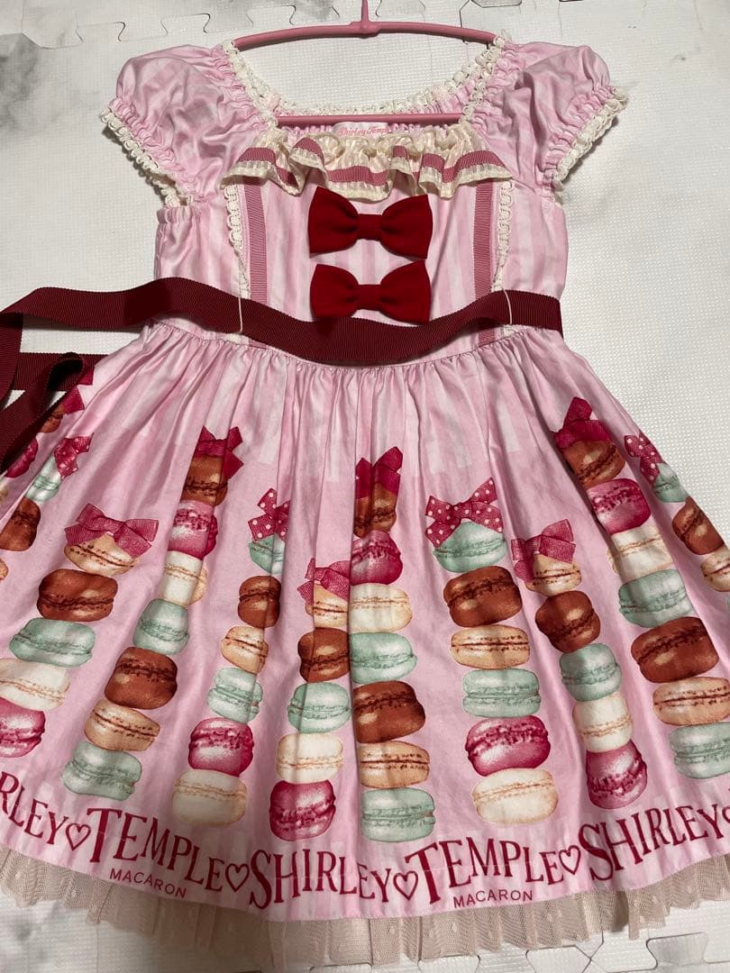 シャーリーテンプル100マカロンストライプワンピース