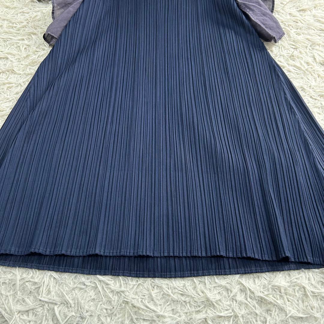 14868✨PLEATS PLEASE ドッキング フリルチュニック ワンピース
