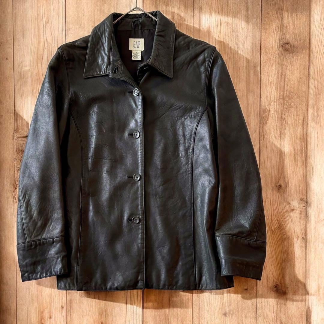 90’s OLD GAP LAMB SKIN LEATHER JACKET