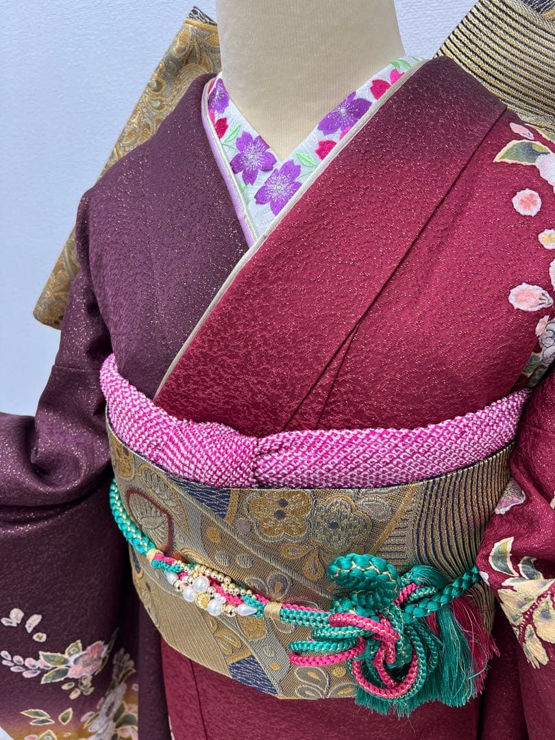 振り袖　フルセット　別誂長襦袢　辻ヶ花　金彩加工　金通し　全通袋帯　694