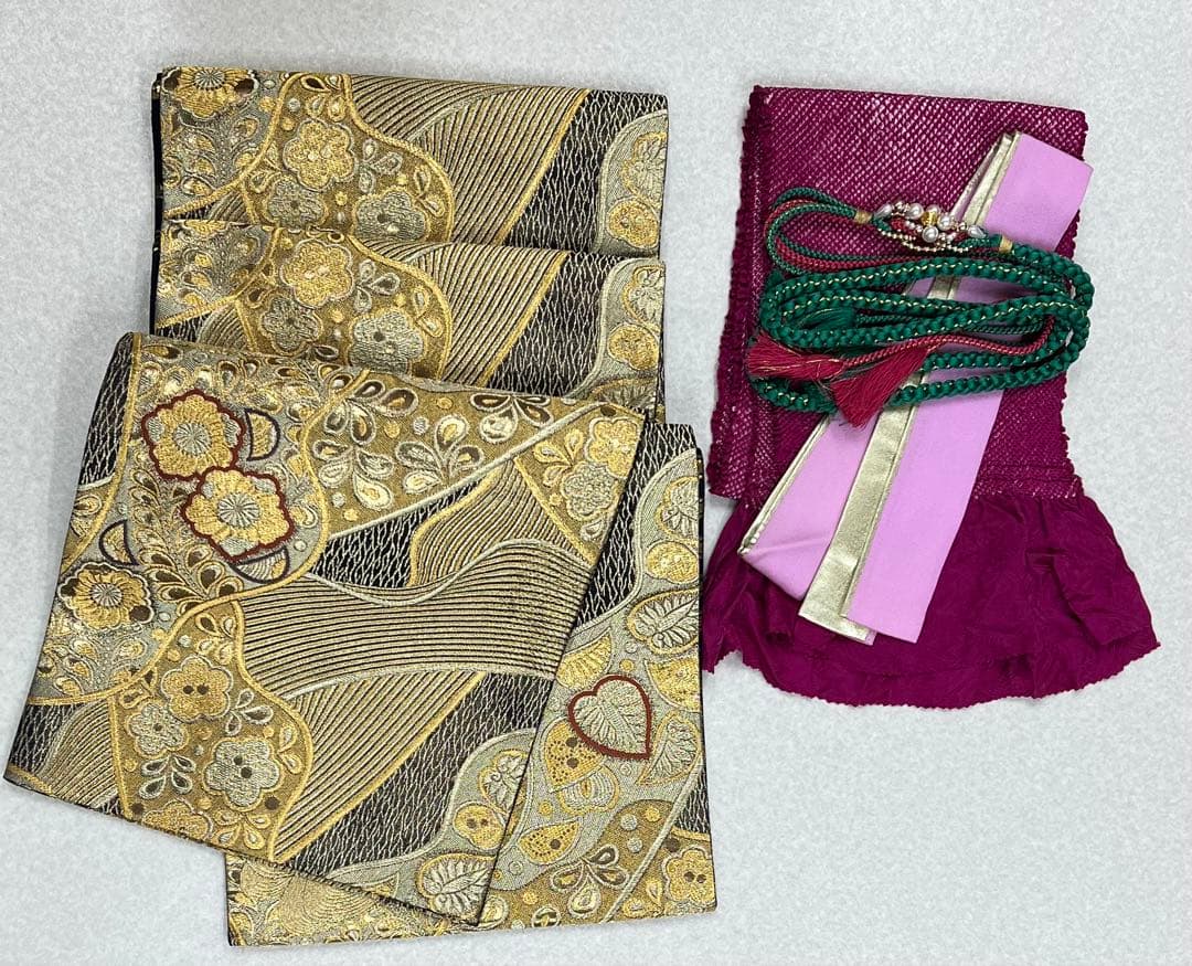 振り袖　フルセット　別誂長襦袢　辻ヶ花　金彩加工　金通し　全通袋帯　694