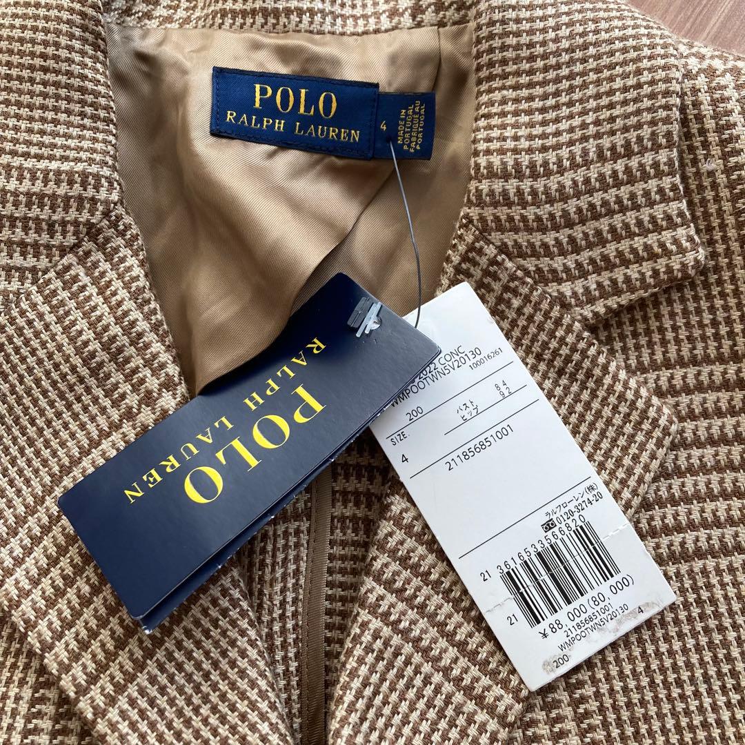 新品未使用　Polo ラルフローレン　ブラウン　チェック　ジャケット