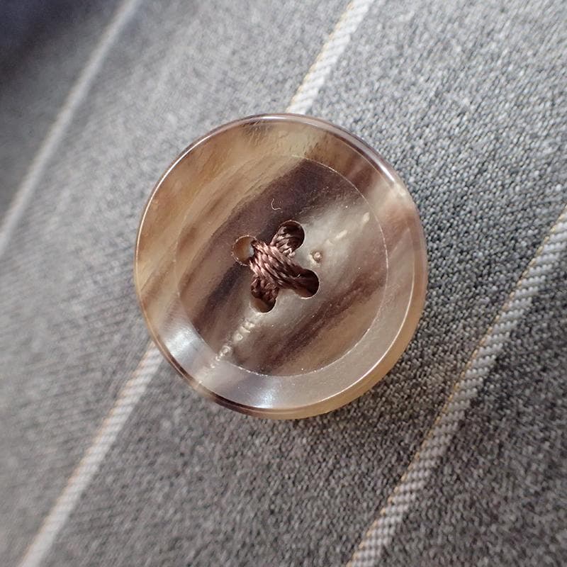 ポールスチュアート セットアップスーツ 48 グレー ピンストライプ ダブル