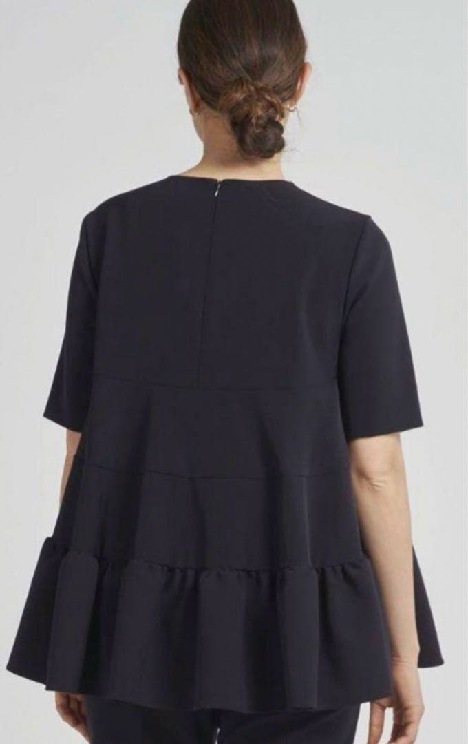 Yori ヨリ　ハーフスリーブティアードブラウス　36 美品