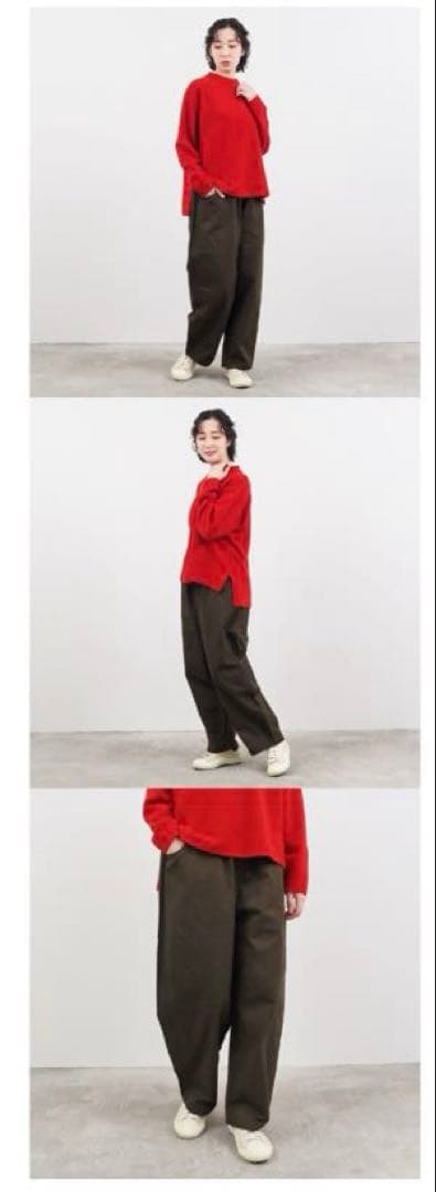 新品！NARU カツラギ裏起毛ノッポパンツ ブラック