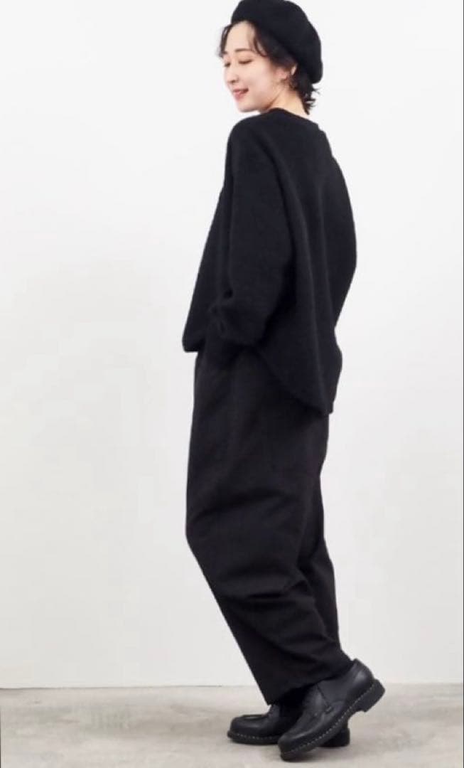 新品！NARU カツラギ裏起毛ノッポパンツ ブラック