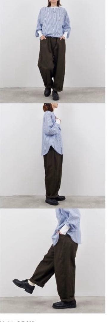 新品！NARU カツラギ裏起毛ノッポパンツ ブラック