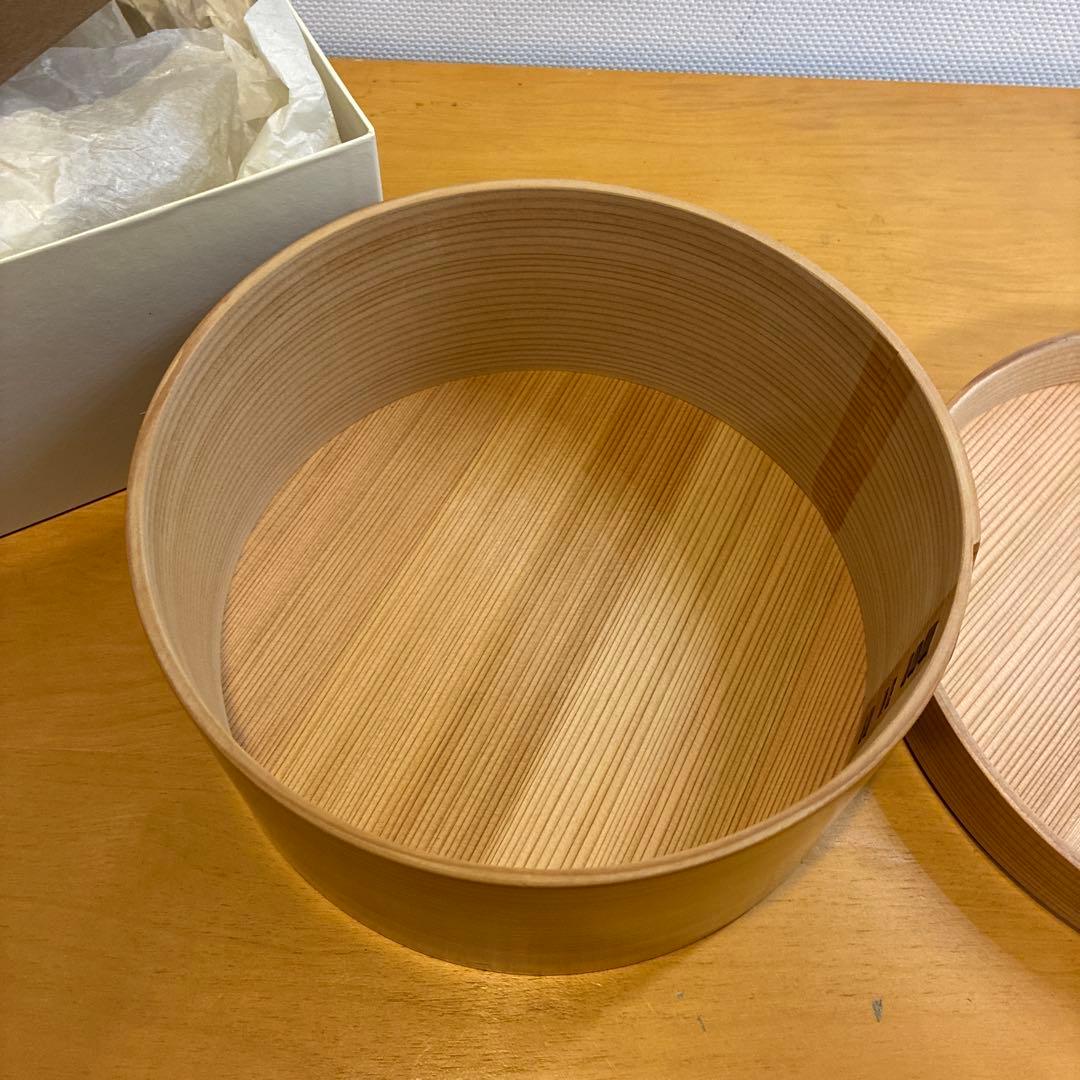 やぎ[新品]六寸曲げわっぱ【大舘工芸社製】しゃもじ付き