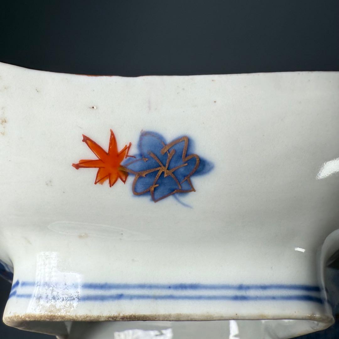 明治時代　中村製（中村亀一）　錦手瓢箪文様変形皿　１０枚　肥前有田