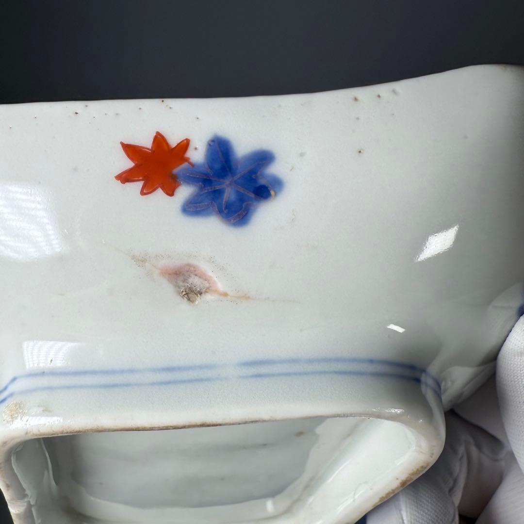 明治時代　中村製（中村亀一）　錦手瓢箪文様変形皿　１０枚　肥前有田