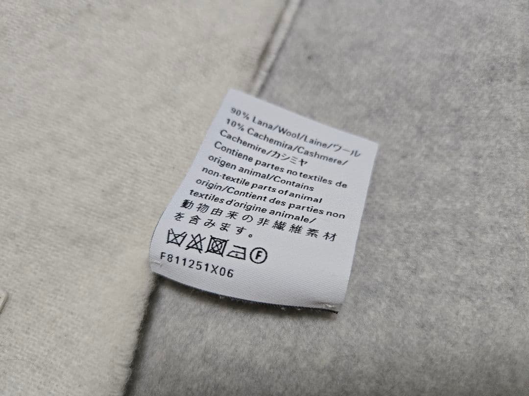 LOEWE バイカラースカーフ マフラー グレー ショッパー付き