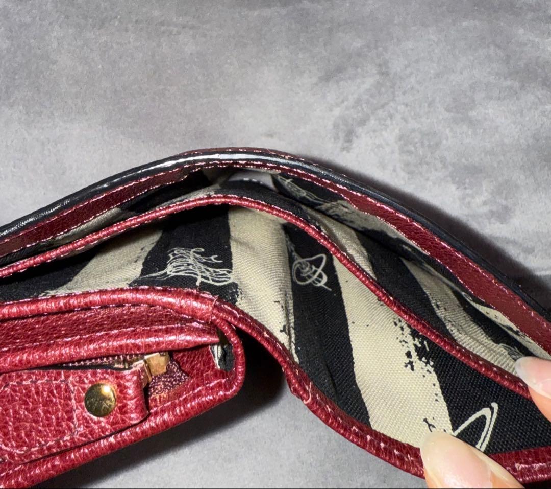 Vivienne Westwood ボルドー レザー 三つ折り財布 ウォレット