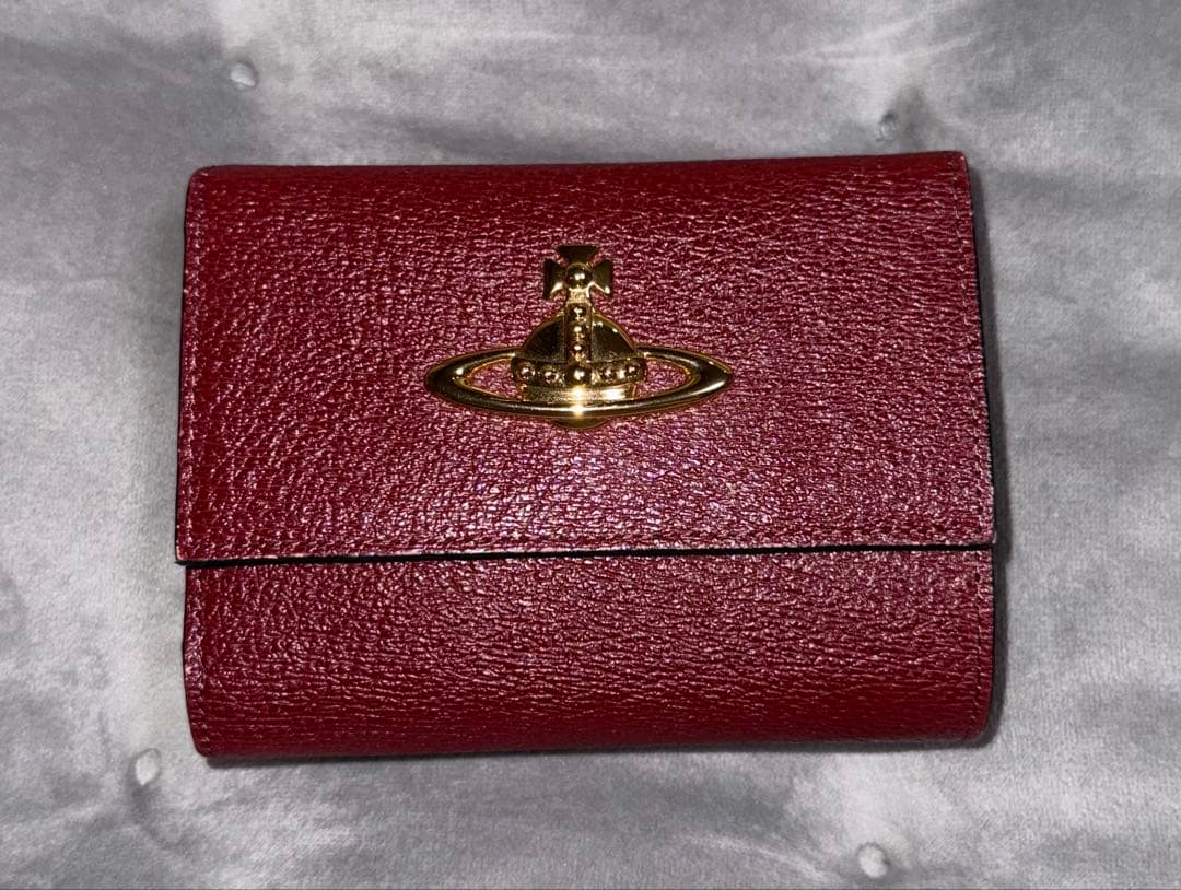 Vivienne Westwood ボルドー レザー 三つ折り財布 ウォレット
