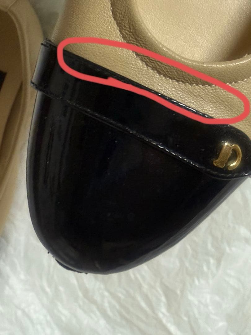 MIHAMA フラットシューズ 23cm ベージュ