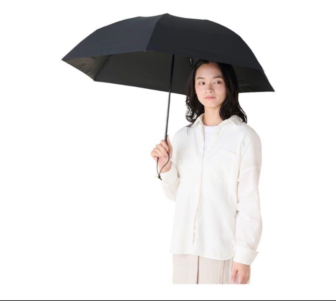 サンバリア100 3段折りたたみ傘 ブラック