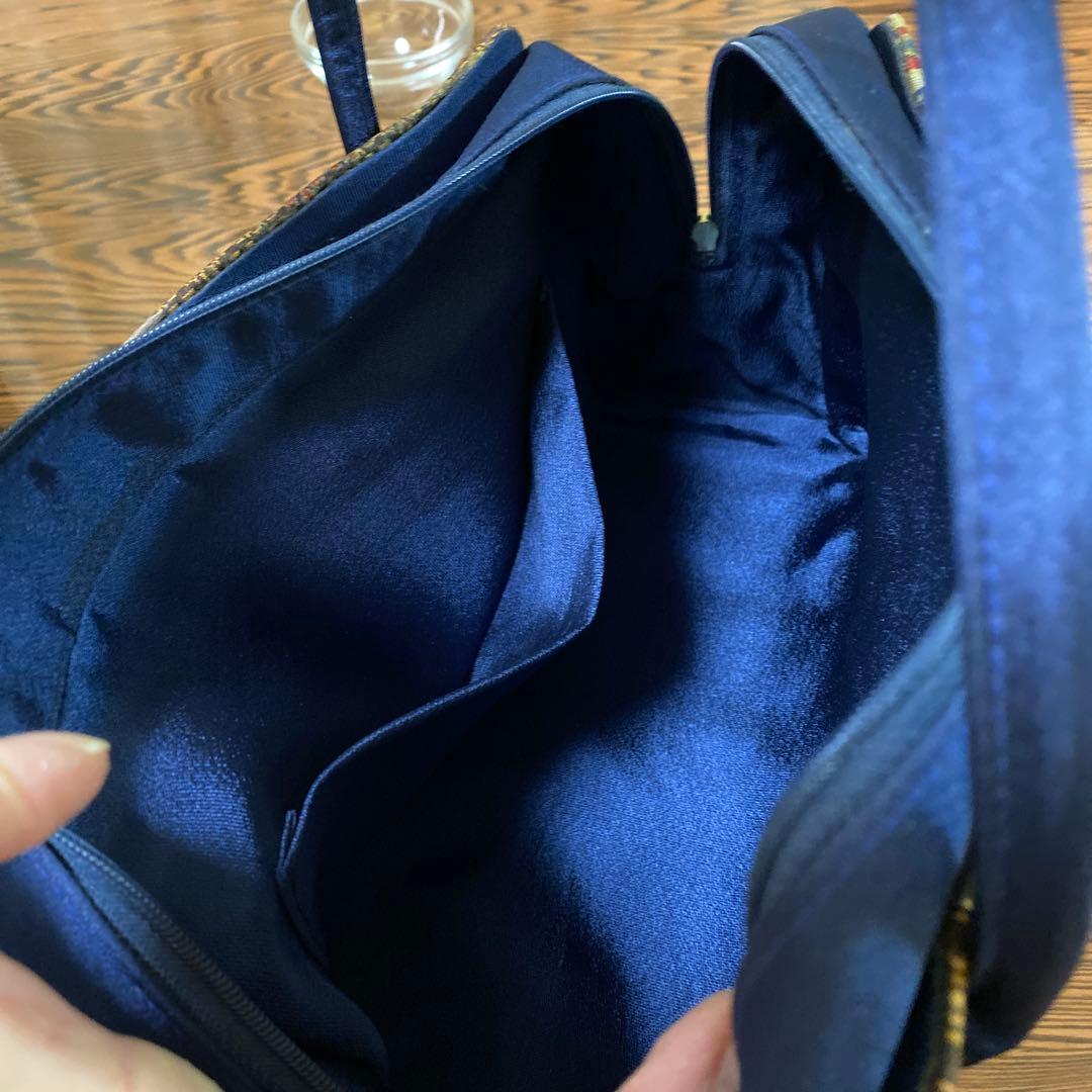 焼きリンゴ龍村美術織物和装用バッグ (錦)パッチワークデザイン新品未使用