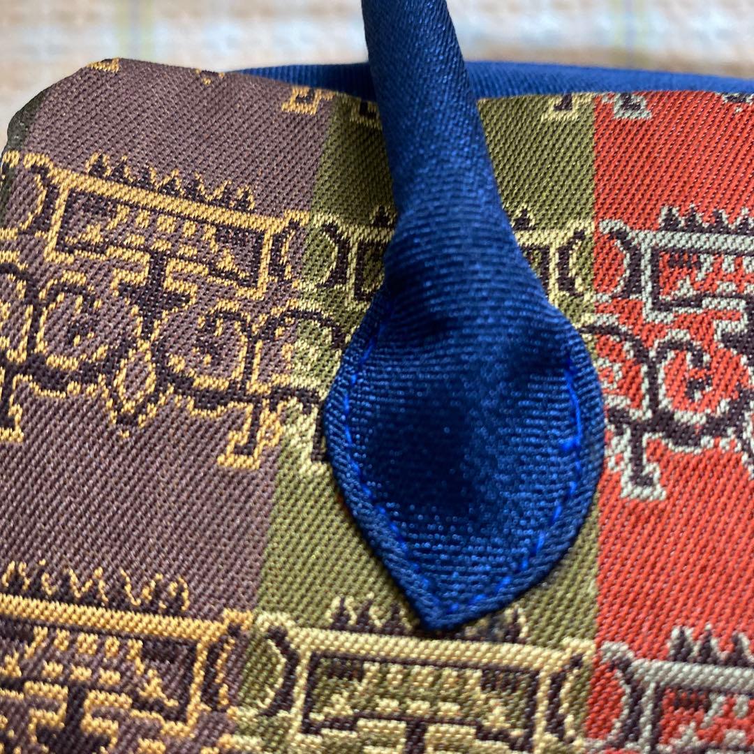 焼きリンゴ龍村美術織物和装用バッグ (錦)パッチワークデザイン新品未使用