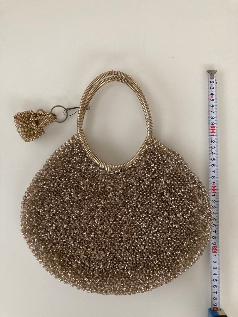 【美品】アンテプリマゴールド ビーズ ワイヤーバック★チャーム付き