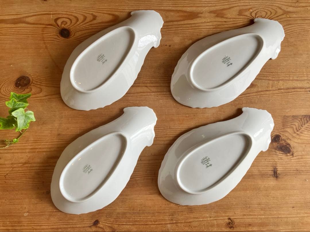 ジノリ　ベッキオホワイト　ピクルスディッシュ×4