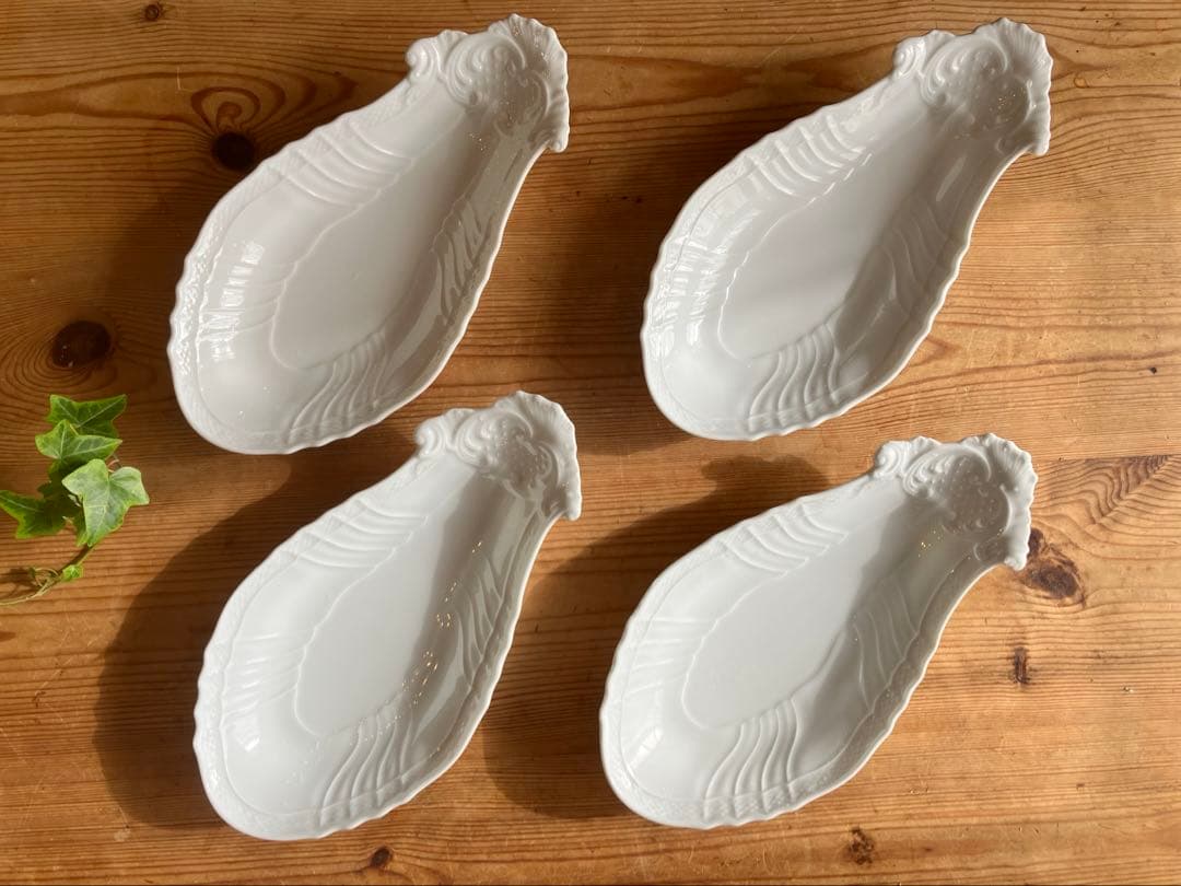 ジノリ　ベッキオホワイト　ピクルスディッシュ×4